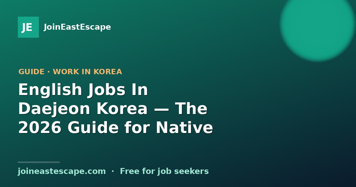 English Jobs In...