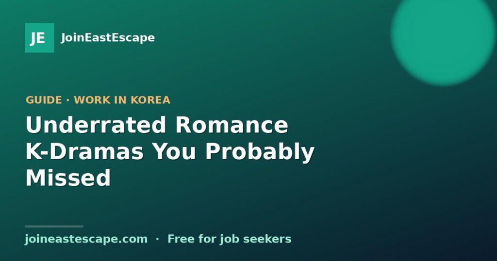 Underrated Romance K-Dramas You Probably Missed
